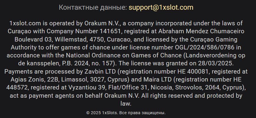 Платежи 1xSlots AMD